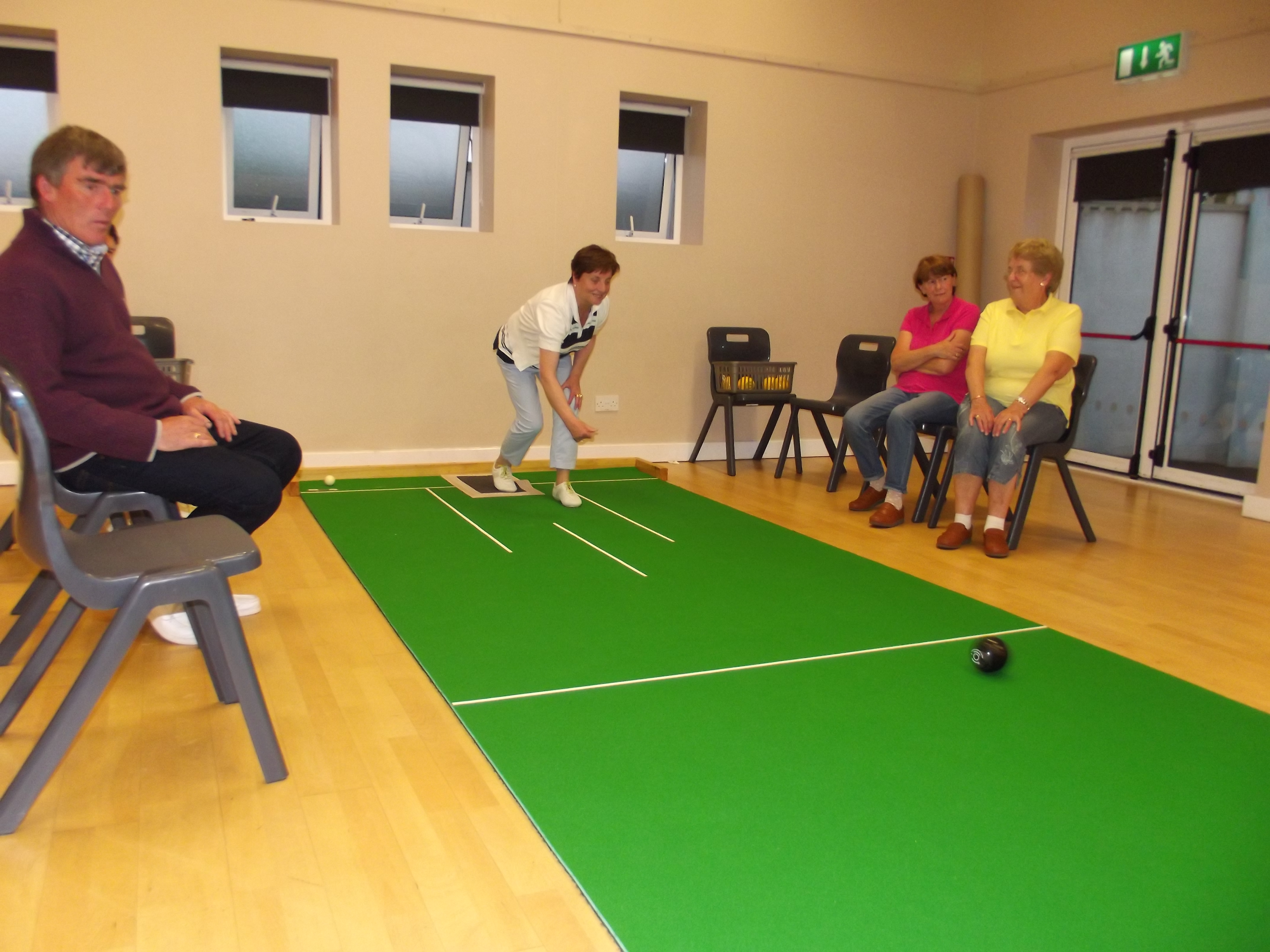 Margaret O’Meara on the mat at St. Brigids Hall in Rathnew